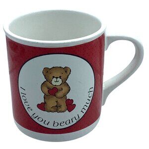 Vtg House Of Lloyd 1986 Ceramic Mug I Love You Beary Much Teddy Bear Valentine's